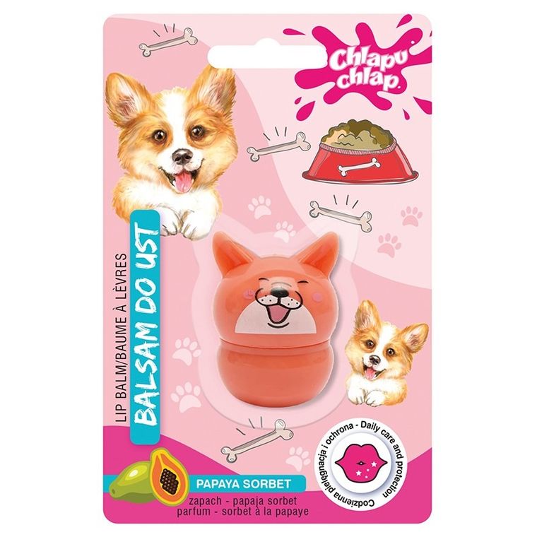 Chlapu Chlap, balsam do ust, piesek, papaja sorbet, 7g