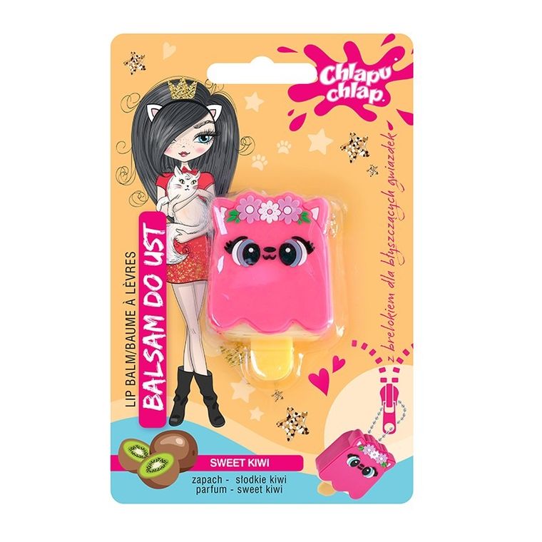 Chlapu Chlap, balsam do ust z brelokiem, słodkie kiwi