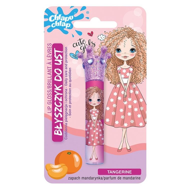 Chlapu chlap, błyszczyk do ust z koroną, mandarynka, 1.8 ml
