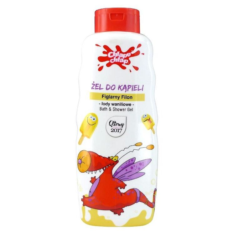 Chlapu Chlap, figlarny filon, żel do kąpieli, lody waniliowe, 710 ml