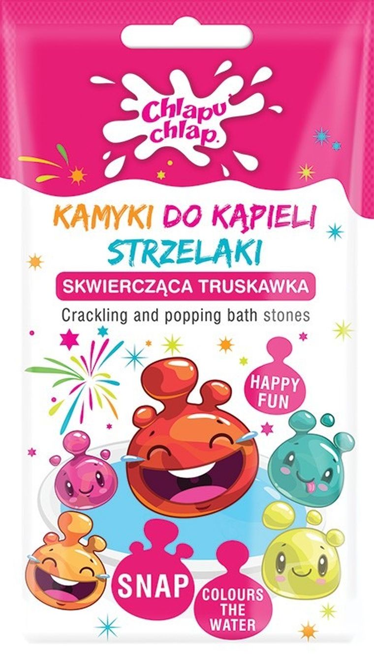 Chlapu Chlap, kamyki do kąpieli strzelaki, różowe