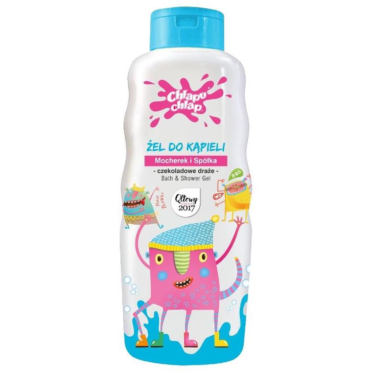 Chlapu Chlap, moherek i spółka, żel do kąpieli o zapachu czekoladowych draży, 710 ml