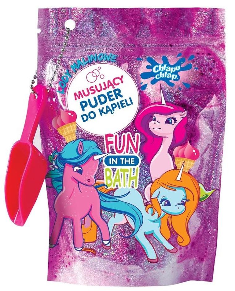 Chlapu Chlap, puder do kąpieli, lody malinowe, 150g