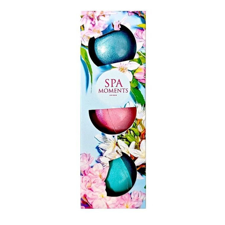 Chlapu Chlap, Spa Moments, zestaw kul do kąpieli o zapachu masła shea, 3-80 g