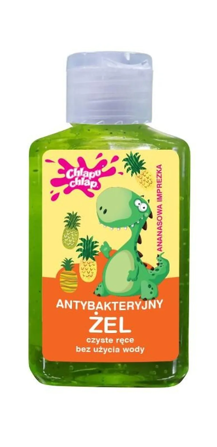 Chlapu Chlap, żel antybakteryjny do rąk, ananasowa imprezka, 60 ml