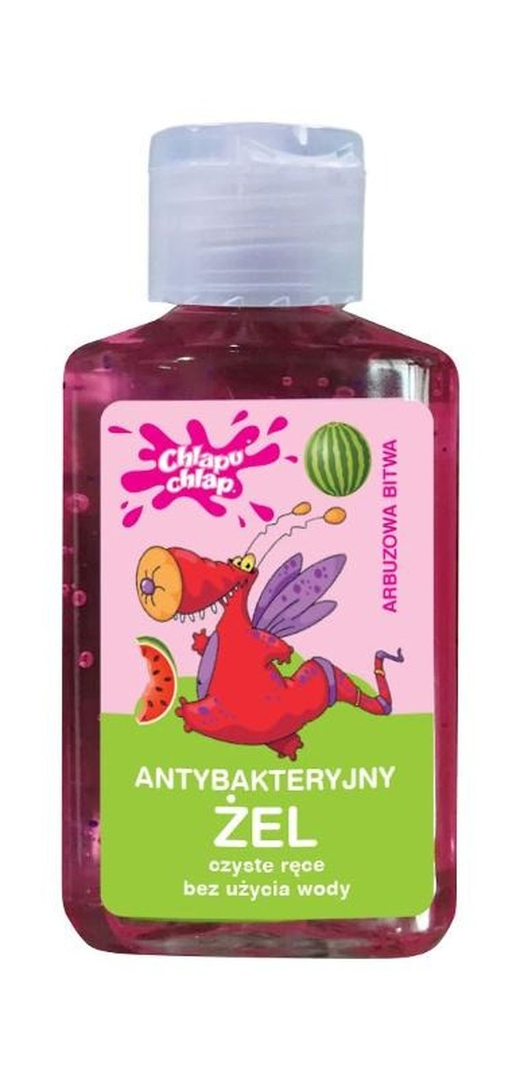 Chlapu Chlap, żel antybakteryjny do rąk, arbuzowa bitwa, 60 ml