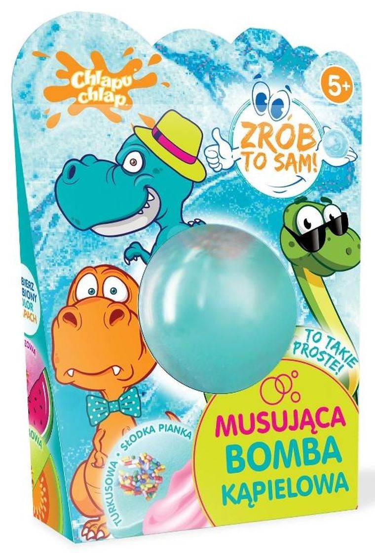 Chlapu Chlap, Zrób to sam, musująca bomba kąpielowa, słodka pianka