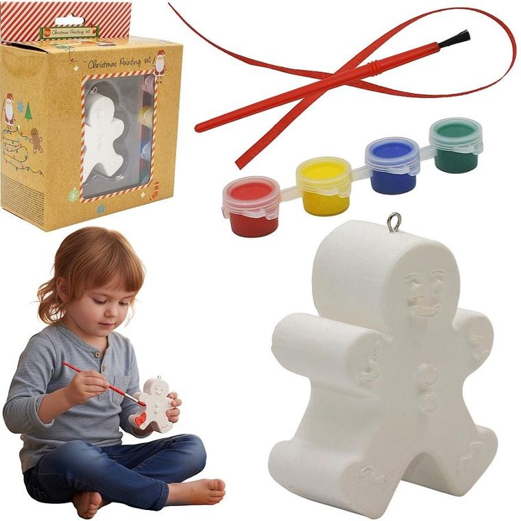 Christmas Decoration, Ciastek, ozdoba z gipsu do malowania