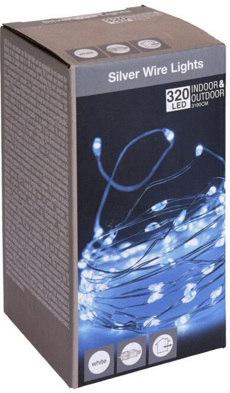 Christmas Decoration, lampki druciki, girlanda, zimny biały, 320 LED