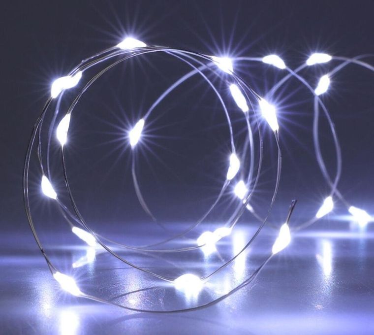 Christmas Decoration, lampki girlanda 40 led, zimny biały