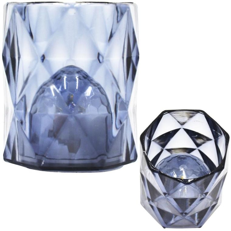 Christmas Decoration, mini lampa dekoracyjna LED, szara, 6 cm