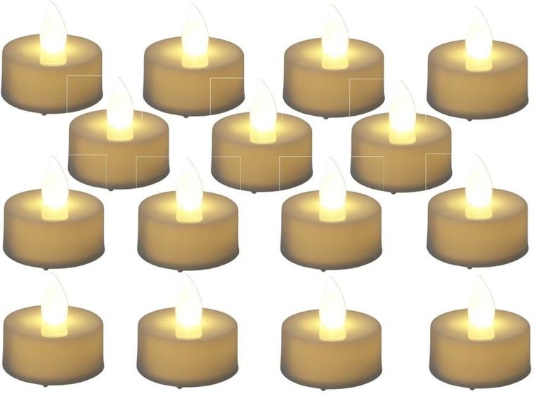 Christmas Decoration, zestaw świeczek tealight LED, 15 szt.