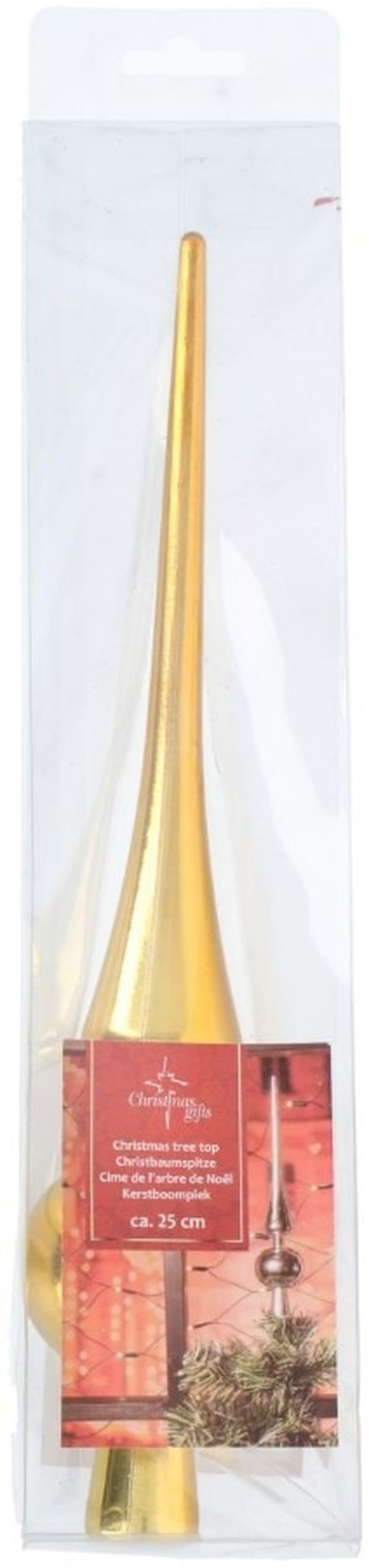 Christmas gifts, czubek choinkowy, wysokość 25 cm złoty