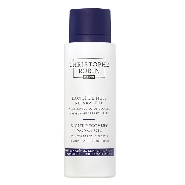 Christophe Robin, Night Recovery Monoi Oil with White Lotus Flower, regenerujący olejek do włosów, 92 ml