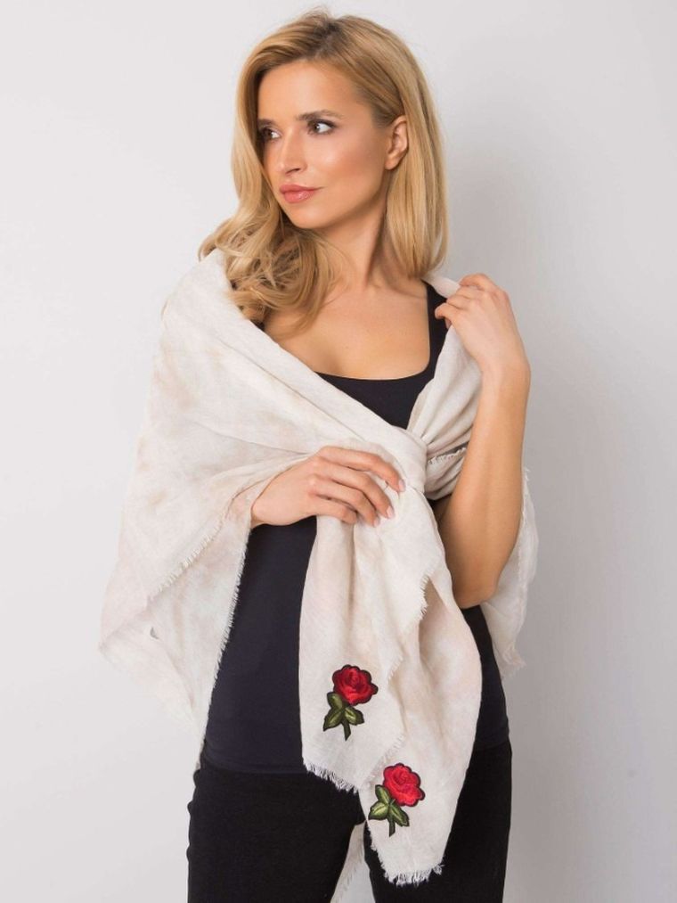 Chustka damska, beżowa, Factory Price