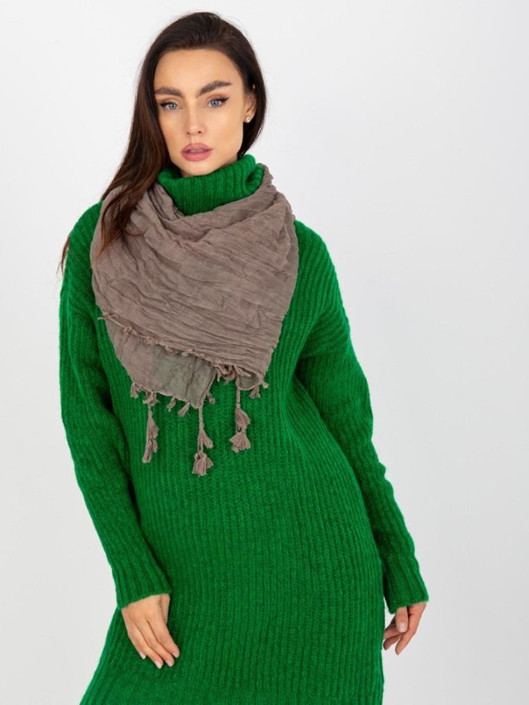 Chustka damska, brązowa, Factory Price