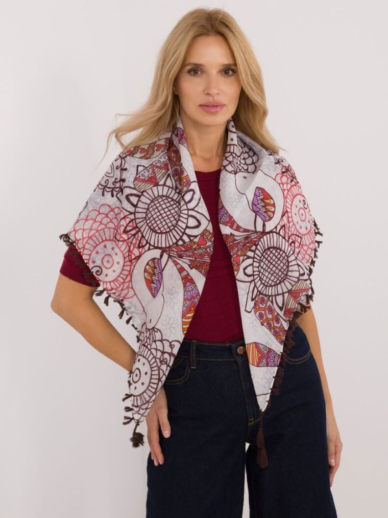 Chustka damska, brązowa, Factory Price