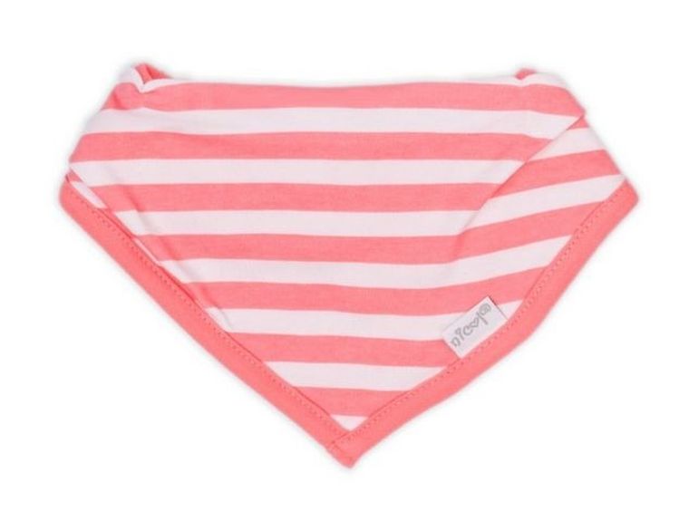 Chustka dziewczęca na szyję, biało-koralowa, Nicol