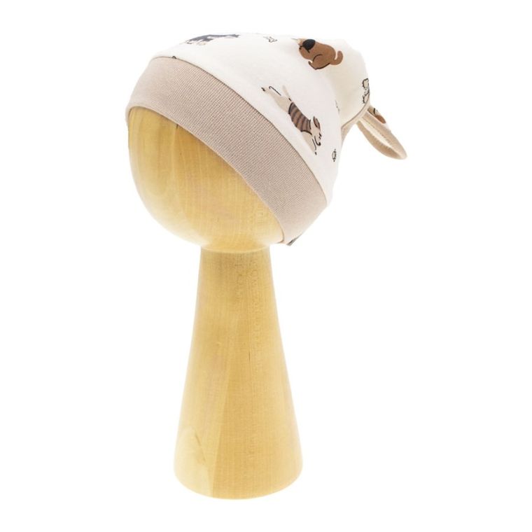 Chustka na głowę chłopięca, beżowa, Nicol