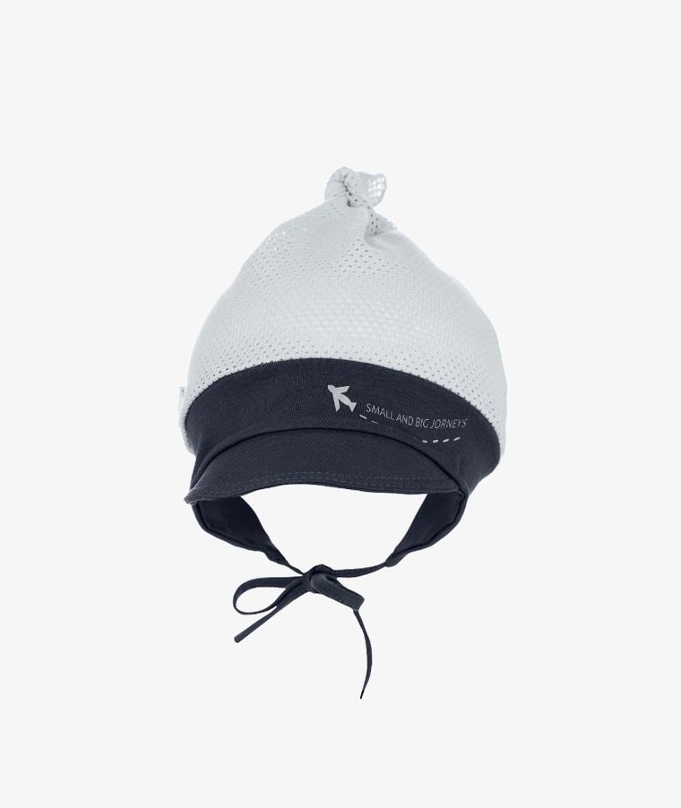 Chustka na głowę chłopięca, wiązana, szara, Iltom