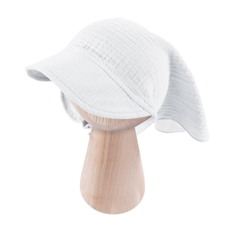 Chustka na głowę dziecięca, muślinowa, biała, Eevi