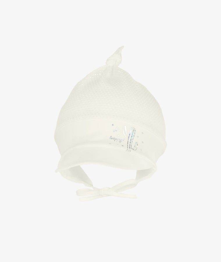 Chustka na głowę dziewczęca, wiązana, ecru, Iltom