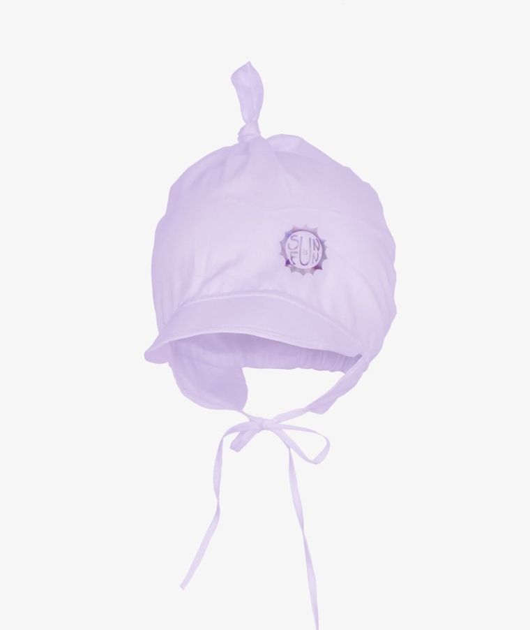 Chustka na głowę dziewczęca, wiązana, fioletowa, słońce, Iltom