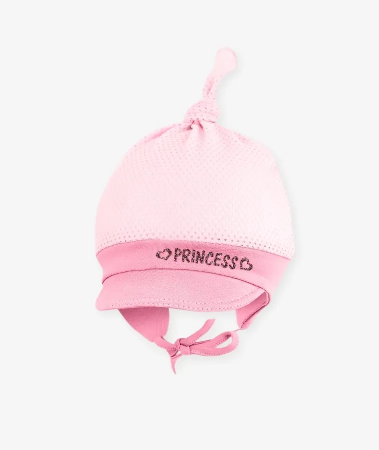 Chustka na głowę dziewczęca, wiązana, różowa, Princess, Iltom