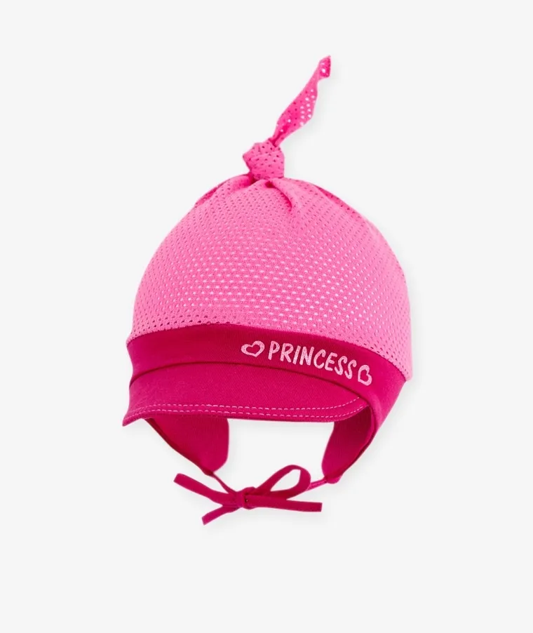 Chustka na głowę dziewczęca, wiązana, różowa, Princess, Iltom