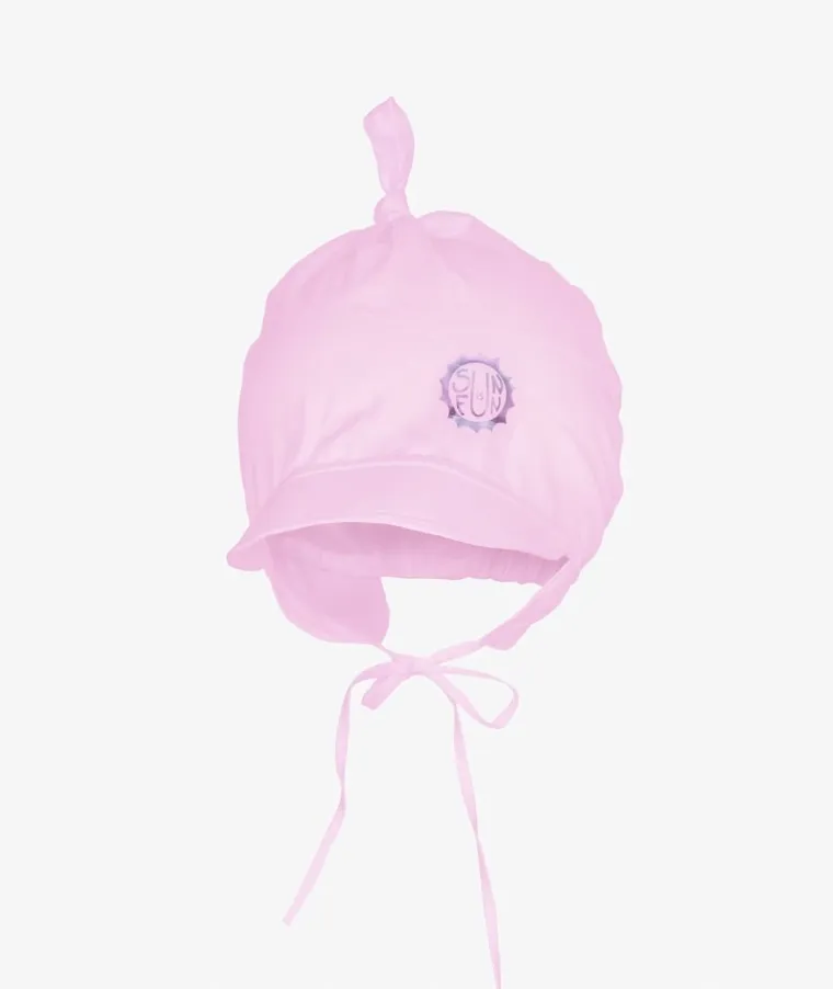 Chustka na głowę dziewczęca, wiązana, różowa, słońce, Iltom