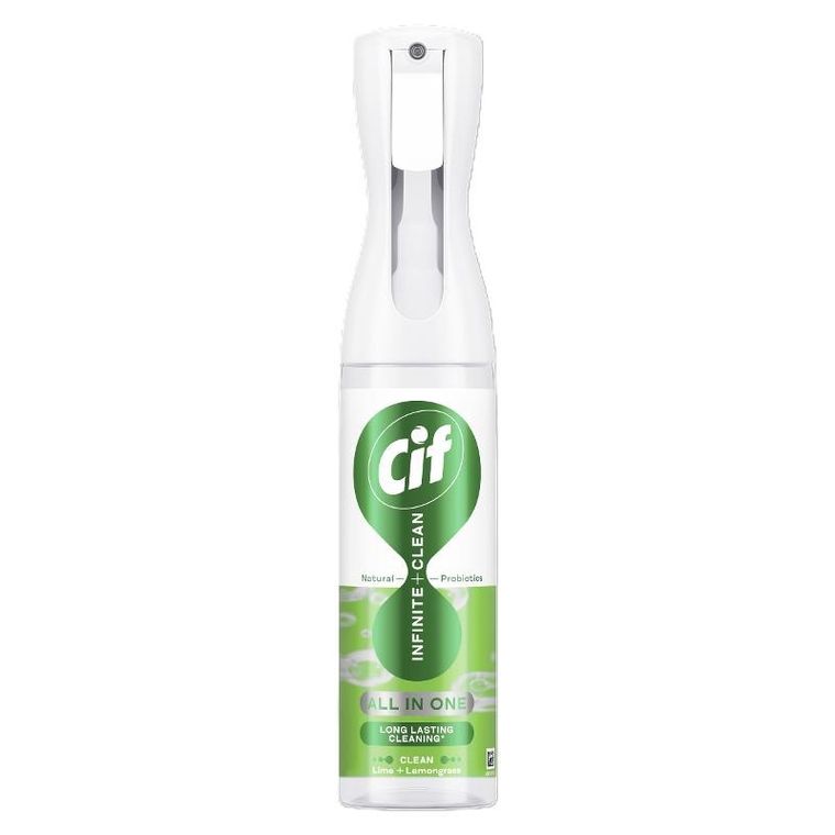 Cif, Infinite+clean, spray do czyszczenia uniwersalny, limonka i cytryna, 280 ml