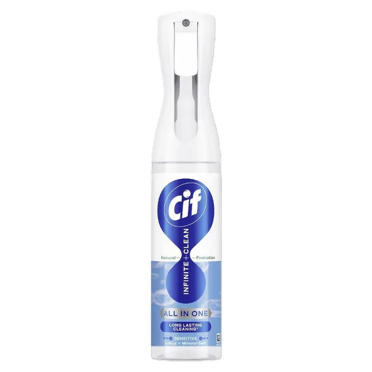 Cif, Infinite+clean, spray do czyszczenia uniwersalny, lotos i sól morska, 280 ml