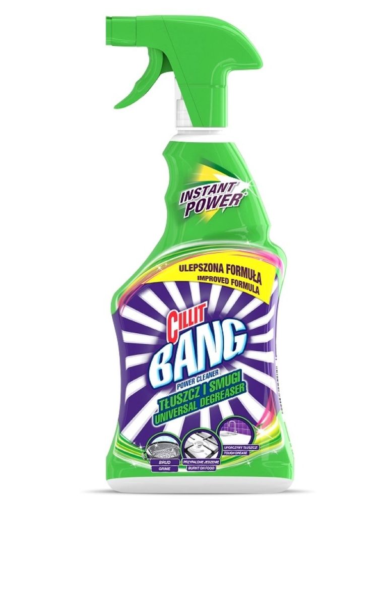 Cillit, Bang, Power Cleaner, tłuszcz i smugi, spray, 750 ml