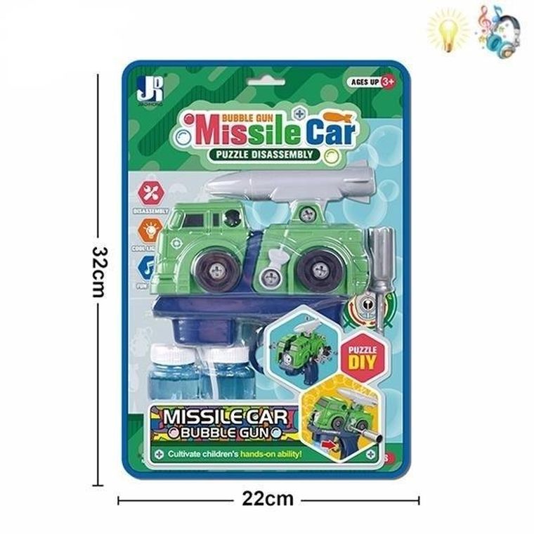 Ciuciubabka, pistolet na bańki mydlane do skręcania, pojazd wojskowy