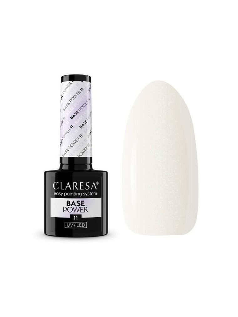 Claresa, Base Power, baza hybrydowa, mleczna, lipgloss nr 11, 5 g