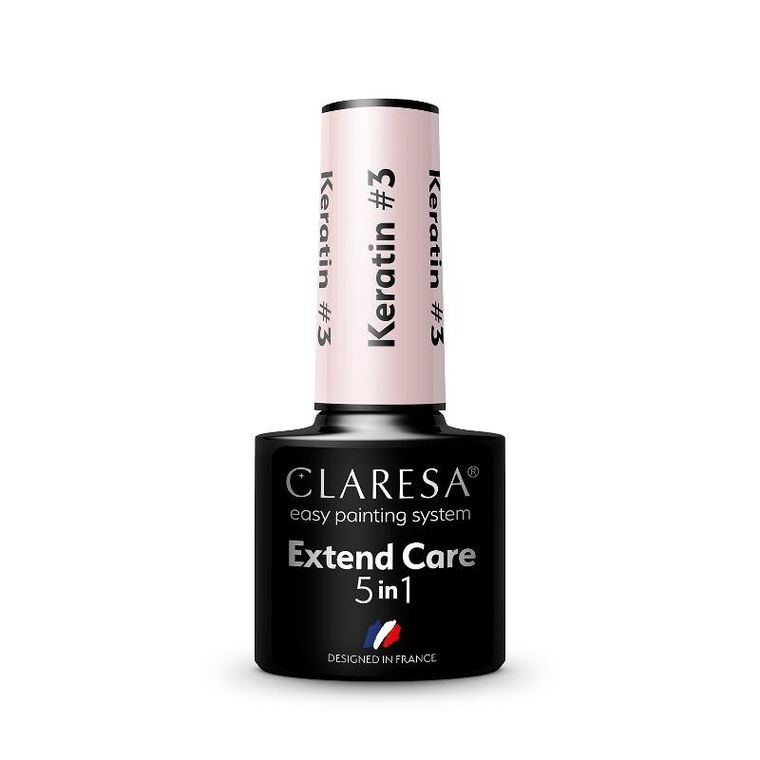 Claresa, baza pod lakier hybrydowy, extend care 5in1 keratin, 3, 5g