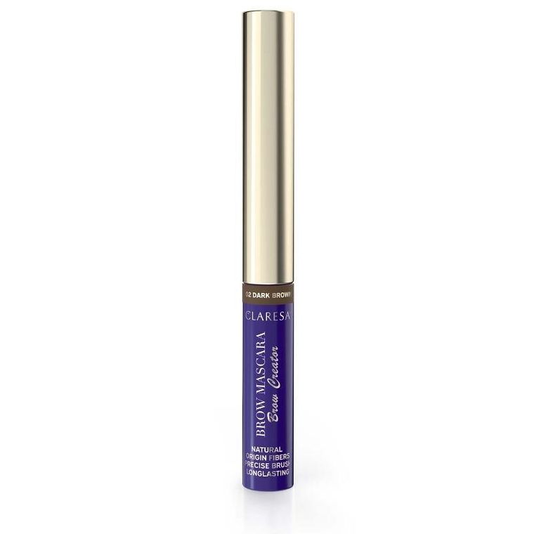 Claresa, Brow Creator Mascara, tusz do brwi, 02 dark brown, 6g