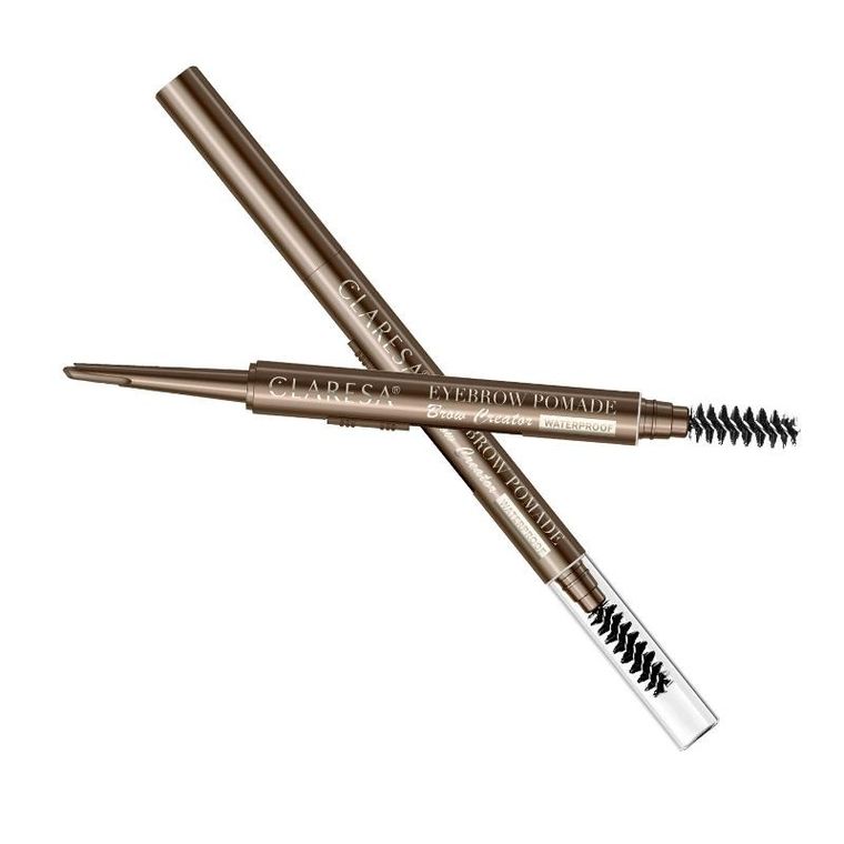 Claresa, Brow Creator, pomada do brwi w kredce, 02 medium brown, 0,17g