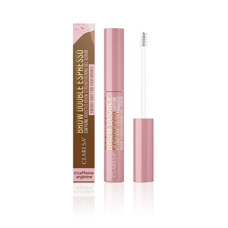 Claresa, Brow Double Espresso, wzmacniające żelowe serum do brwi z kofeiną, 6g