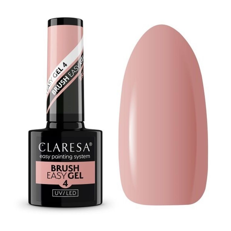 Claresa, brush easy gel, żel do paznokci, nr 4, 5 g