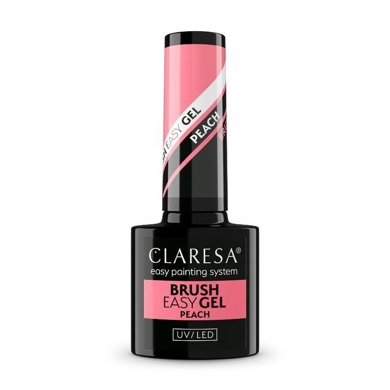 Claresa, brush easy gel, żel do paznokci, peach, 5g