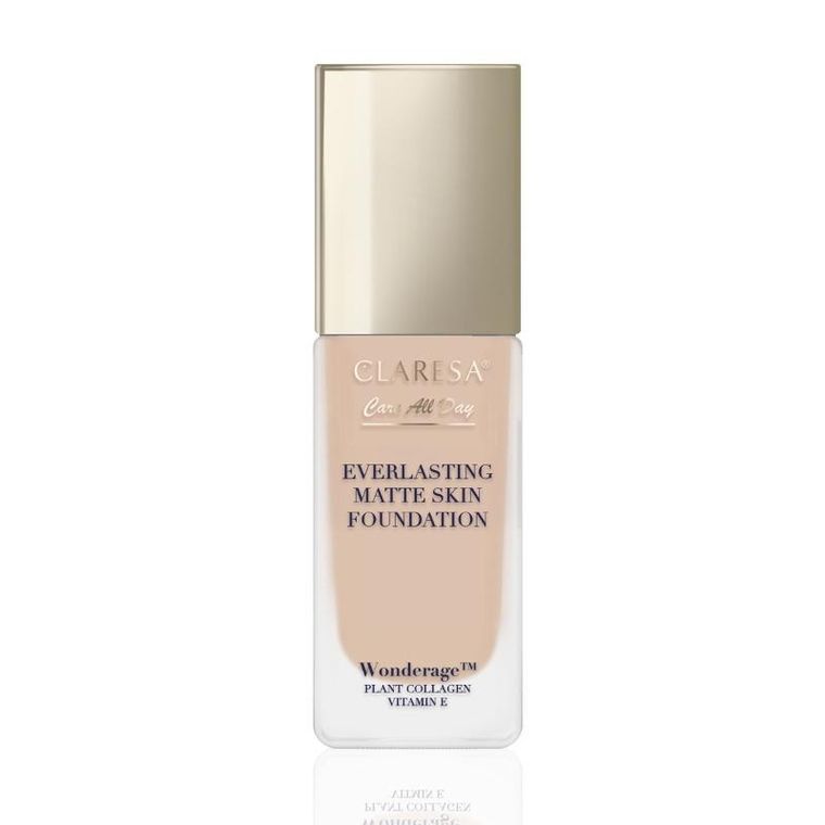 Claresa, Care All Day, Everlasting Matte Skin Foundation, podkład matująco-wygładzający, 05 sand, 32 ml