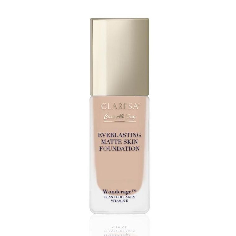 Claresa, Care All Day, Everlasting Matte Skin Foundation, podkład matująco-wygładzający, 06 natural tan, 32 ml