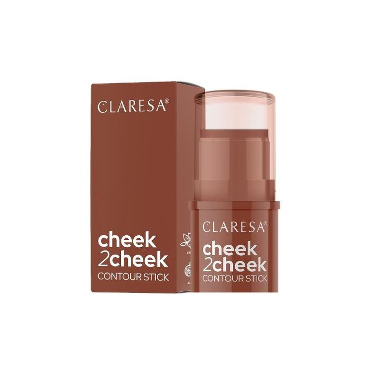 Claresa, Cheek 2 Cheek, kremowy bronzer w sztyfcie, nr 01 neutral sand, 6g