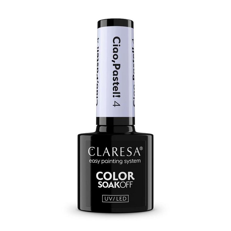 Claresa, Color Soak Off UV/LED Ciao Pastel!, lakier hybrydowy, nr 4, 5g