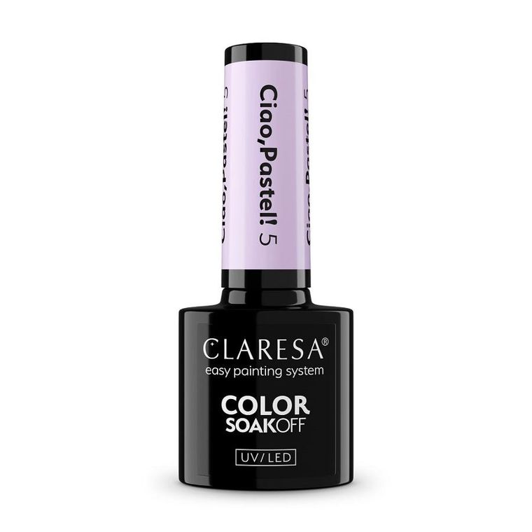 Claresa, Color Soak Off UV/LED Ciao Pastel!, lakier hybrydowy, nr 5, 5g