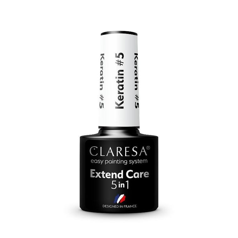 Claresa, Extend Care 5in1, Keratin, baza pod lakier hybrydowy, nr 5, 5g