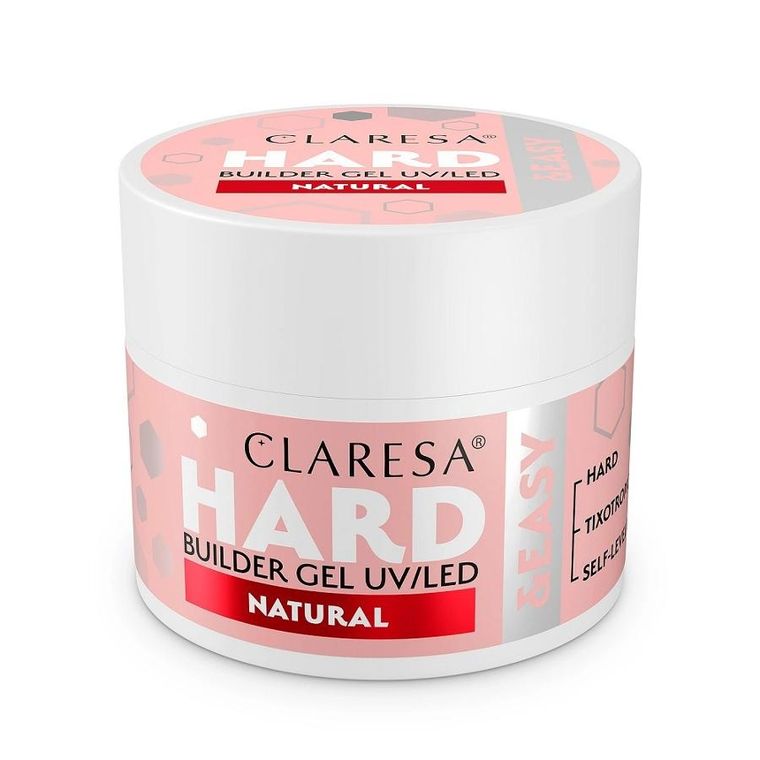 Claresa, Hard&Easy Builder Gel, żel budujący, Natural, 12g