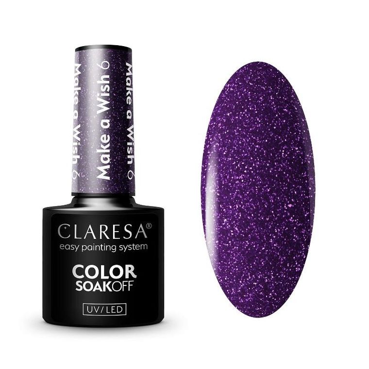 Claresa, lakier hybrydowy do paznokci, make a wish nr 6, 5g