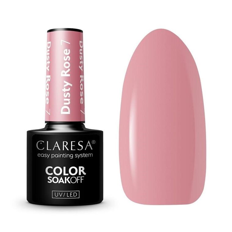 Claresa, lakier hybrydowy Dusty Rose nr 7, 5g